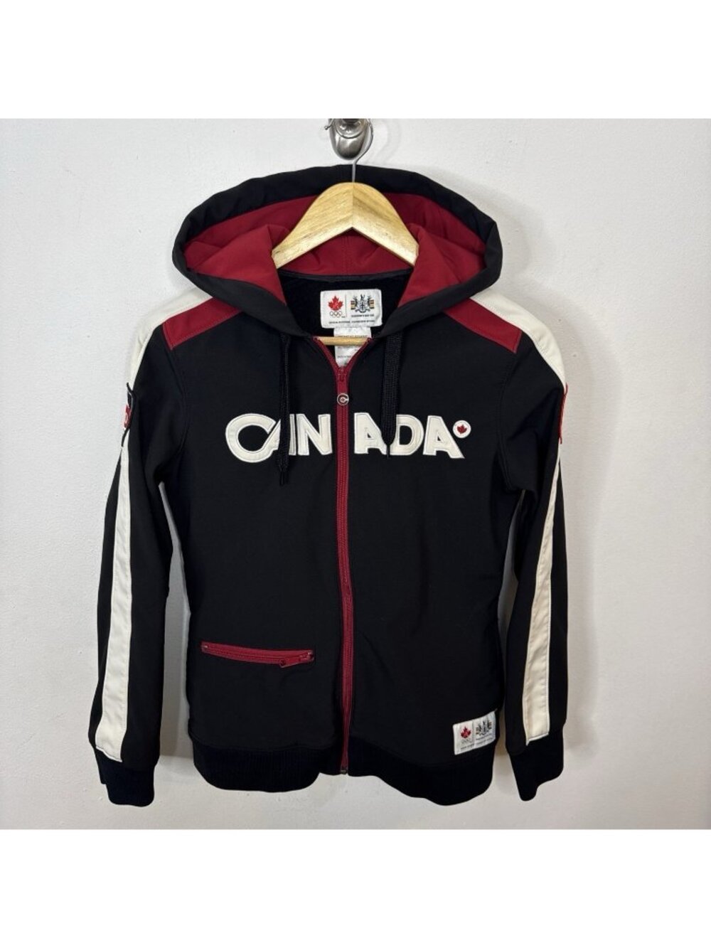 Canada Olympic Jacket Hudson’s Bay Women’s S Full Zip Black 2010 Podium